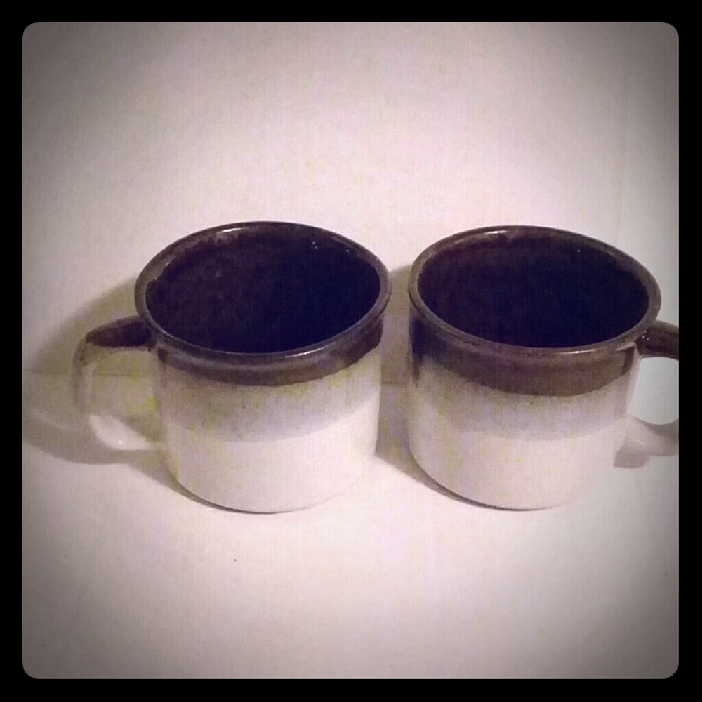 2 Big hand made mugs